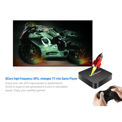 MXQ PROi 1080P 4K HD Smart TV BOX with Remote Controller, Android 7.1 S905W Quad Core Cortex-A53 Up to 2GHz, RAM: 1GB, ROM: 8GB, Support WiFi - Amlogic S905 by PMC Jewellery | Online Shopping South Africa | PMC Jewellery | Buy Now Pay Later Mobicred