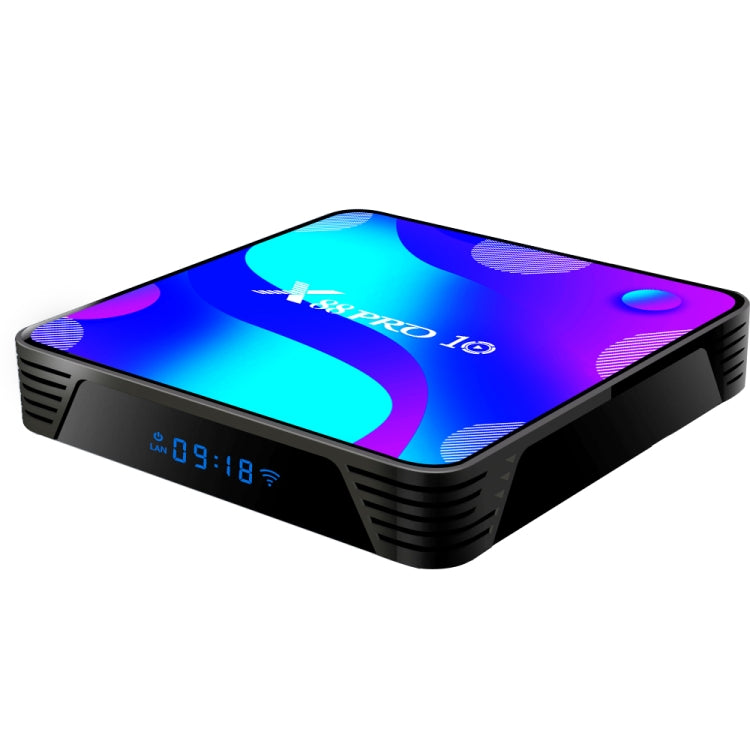 X88 Pro 10 4K Ultra HD Android TV Box with Remote Controller, Android 10.0, RK3318 Quad-Core 64bit Cortex-A53, 2GB+16GB, Support Bluetooth / Dual-Band WiFi / TF Card / USB / AV / Ethernet(EU Plug) - RK3318 by PMC Jewellery | Online Shopping South Africa | PMC Jewellery | Buy Now Pay Later Mobicred