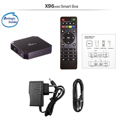 X96 mini 4K*2K UHD Output Smart TV BOX Player with Remote Controller without Wall Mount, Android 10 Amlogic S905W Quad Core ARM Cortex A53 2GHz, RAM: 2GB, ROM: 16GB, Supports WiFi, HDMI, TF(Black) - Amlogic S905 by PMC Jewellery | Online Shopping South Africa | PMC Jewellery | Buy Now Pay Later Mobicred