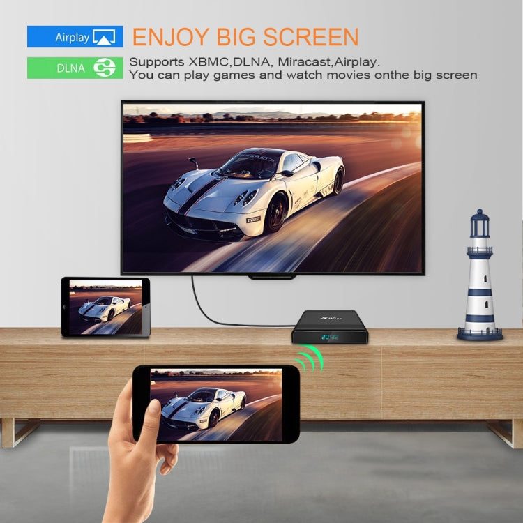 X96 Air 8K Smart TV BOX Android 9.0 Media Player with Remote Control, Quad-core Amlogic S905X3, RAM: 4GB, ROM: 32GB, Dual Band WiFi, Bluetooth, EU Plug - Amlogic S905 by PMC Jewellery | Online Shopping South Africa | PMC Jewellery | Buy Now Pay Later Mobicred