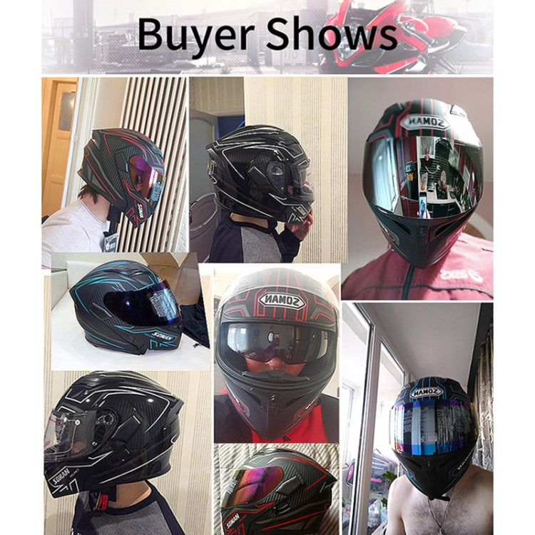 Soman 955 Skyeye Motorcycle Full / Open Face Bluetooth Helmet Headset Full Face, Supports Answer / Hang Up Calls(Pearl White) - Helmets by SOMAN | Online Shopping South Africa | PMC TechLife | Buy Now Pay Later Mobicred