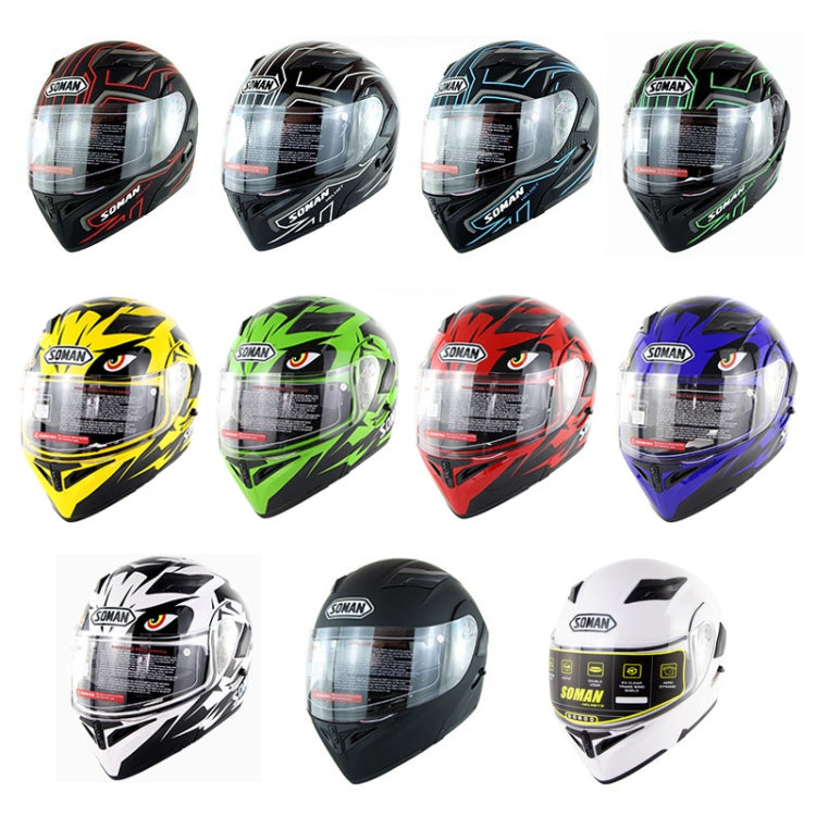 Soman 955 Skyeye Motorcycle Full / Open Face Bluetooth Helmet Headset Full Face, Supports Answer / Hang Up Calls(Pearl White) - free shipping - PMC TechLife - Order now!