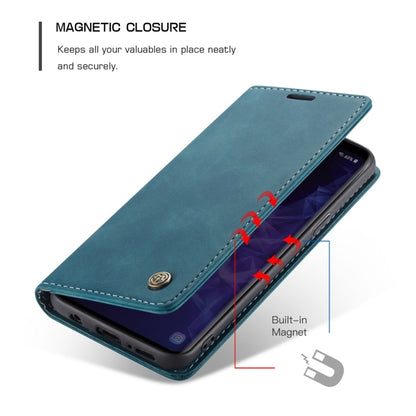 CaseMe-013 Multifunctional Retro Frosted Horizontal Flip Leather Case with Card Slot & Holder & Wallet for Galaxy S9(Blue) - Galaxy Phone Cases by CaseMe | Online Shopping South Africa | PMC Jewellery | Buy Now Pay Later Mobicred