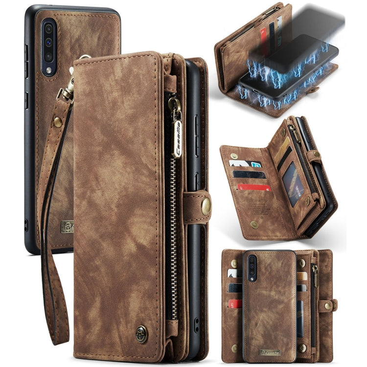 CaseMe-008 For Samaung Galaxy A30S／A50S／A50 Detachable Multifunctional Flip Leather Case (Brown) - Galaxy Phone Cases by CaseMe | Online Shopping South Africa | PMC Jewellery | Buy Now Pay Later Mobicred