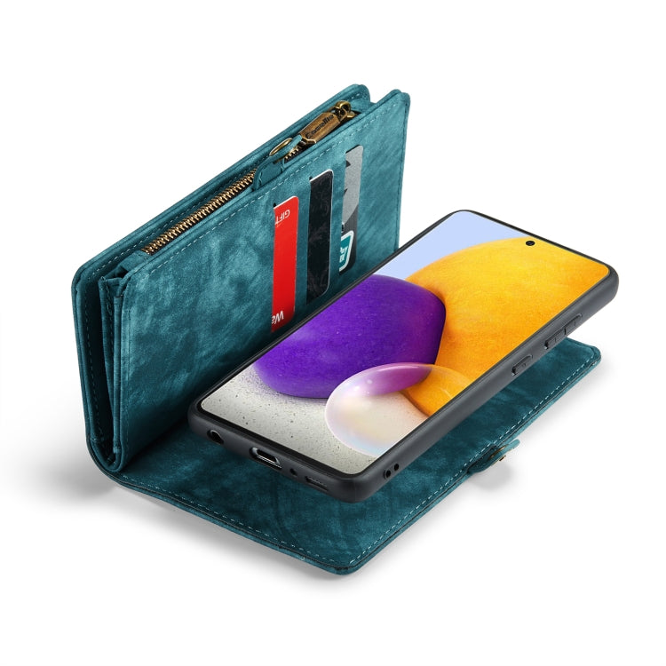 For Samsung Galaxy A70 CaseMe-008 Detachable Multifunctional Flip Leather Phone Case(Blue) - free shipping - PMC Jewellery - Order now!