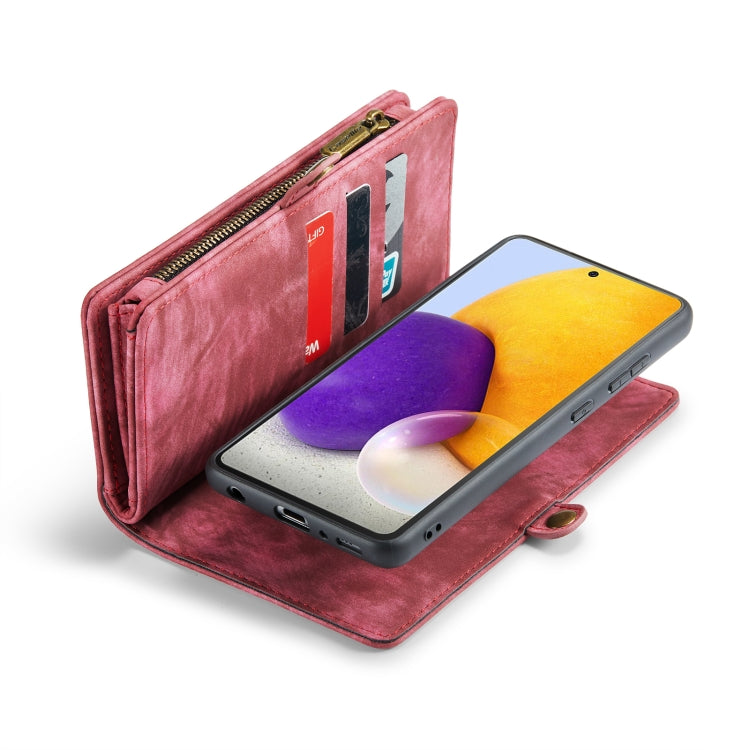 For Samsung Galaxy A70 CaseMe-008 Detachable Multifunctional Flip Leather Phone Case(Red) - free shipping - PMC Jewellery - Order now!