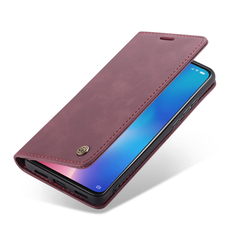 CaseMe-013 Multifunctional Horizontal Flip Leather Case with Card Slot & Holder for Xiaomi 9(Wine Red) - Xiaomi Cases by CaseMe | Online Shopping South Africa | PMC Jewellery | Buy Now Pay Later Mobicred