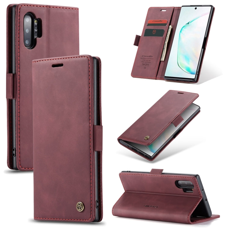 CaseMe-013 Multifunctional Horizontal Flip Leather Case with Card Slot & Holder & Wallet for Galaxy Note 10+(Wine) - Galaxy Phone Cases by CaseMe | Online Shopping South Africa | PMC Jewellery | Buy Now Pay Later Mobicred