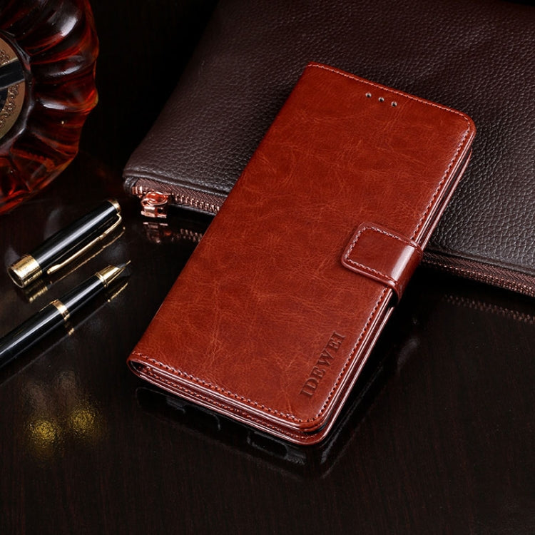 For HTC Desire 20+ idewei Crazy Horse Texture Horizontal Flip Leather Case with Holder & Card Slots & Wallet(Brown) - HTC by idewei | Online Shopping South Africa | PMC Jewellery | Buy Now Pay Later Mobicred