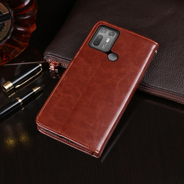 For HTC Desire 20+ idewei Crazy Horse Texture Horizontal Flip Leather Case with Holder & Card Slots & Wallet(Brown) - free shipping - PMC Jewellery - Order now!