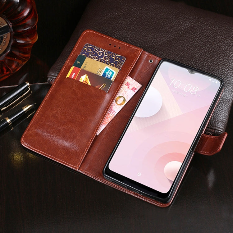 For HTC Desire 20+ idewei Crazy Horse Texture Horizontal Flip Leather Case with Holder & Card Slots & Wallet(White) - free shipping - PMC Jewellery - Order now!
