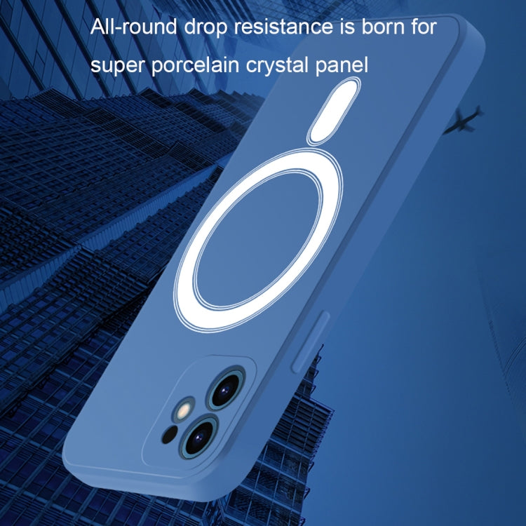 For iPhone 12 Pro Silicone Full Coverage Shockproof Magsafe Case(White) - iPhone 12 / 12 Pro Cases by PMC TechLife | Online Shopping South Africa | PMC TechLife