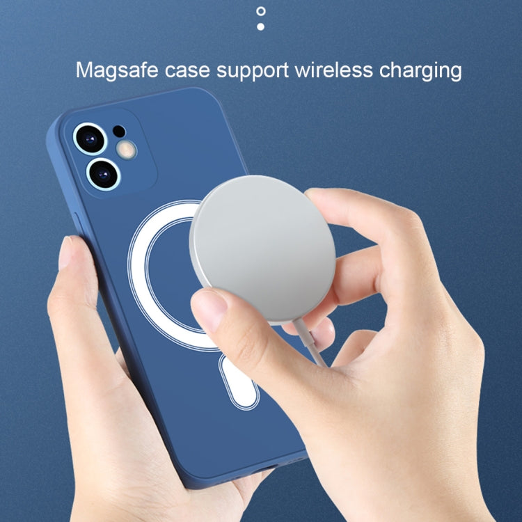 For iPhone 12 Pro Max Silicone Full Coverage Shockproof Magsafe Case(Blue) - iPhone 12 Pro Max Cases by PMC Jewellery | Online Shopping South Africa | PMC Jewellery