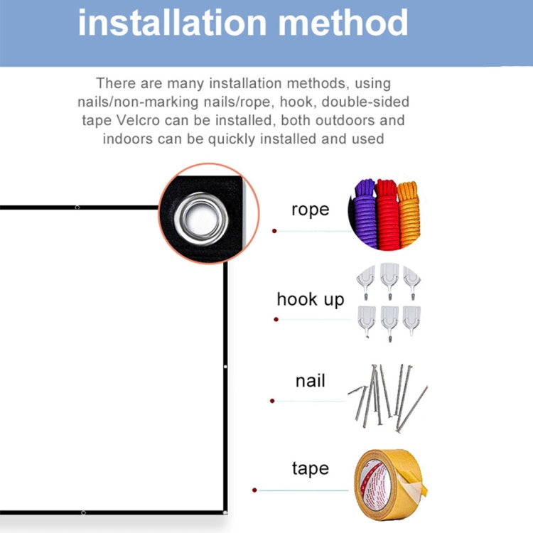 Folding Milk Silk Polyester Projector Film Curtain, Size:72 inch (4:3) Projection Area: 146 x 110cm - Film Curtains by PMC TechLife | Online Shopping South Africa | PMC TechLife | Buy Now Pay Later Mobicred