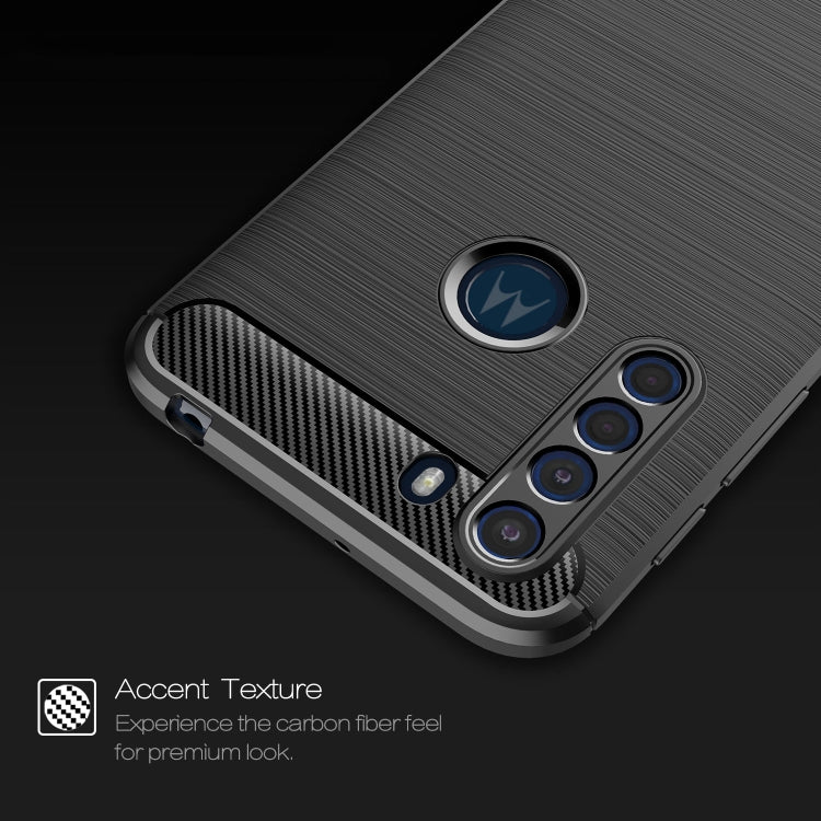 For Motorola One Fusion Brushed Texture Carbon Fiber TPU Case(Red) - Motorola Cases by PMC TechLife | Online Shopping South Africa | PMC TechLife | Buy Now Pay Later Mobicred