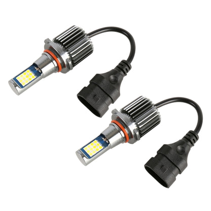 9006 2 PCS DC12-24V / 10.5W Car Double Colors Fog Lights with 24LEDs SMD-3030 & Constant Current, Box Packaging(White Light + Gold Light) - Fog / Driving Lights by PMC Jewellery | Online Shopping South Africa | PMC Jewellery | Buy Now Pay Later Mobicred