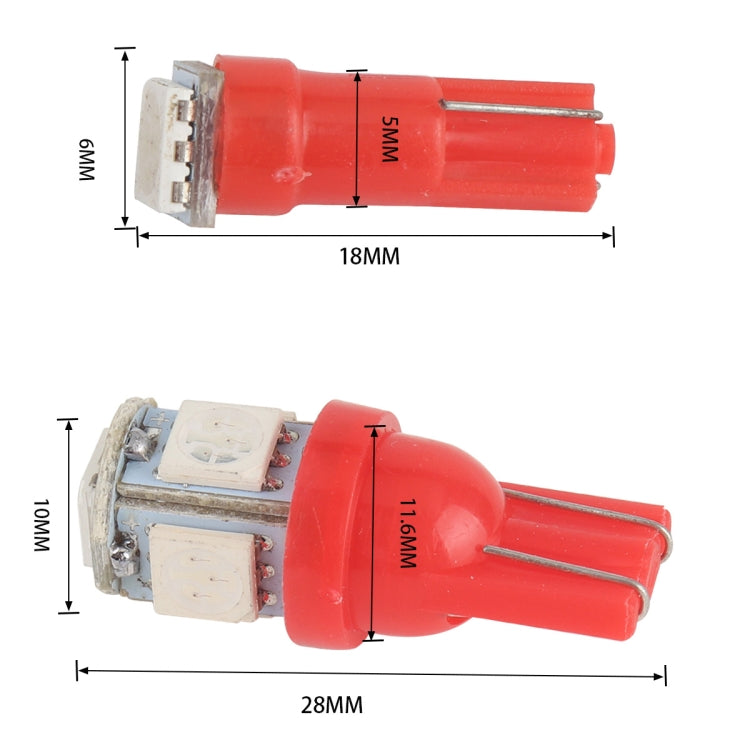 50 PCS T5 / T10 Car / Motorcycle Modification LED Turn Signal Light Clearance Lamp - Clearance Lights by PMC TechLife | Online Shopping South Africa | PMC TechLife | Buy Now Pay Later Mobicred