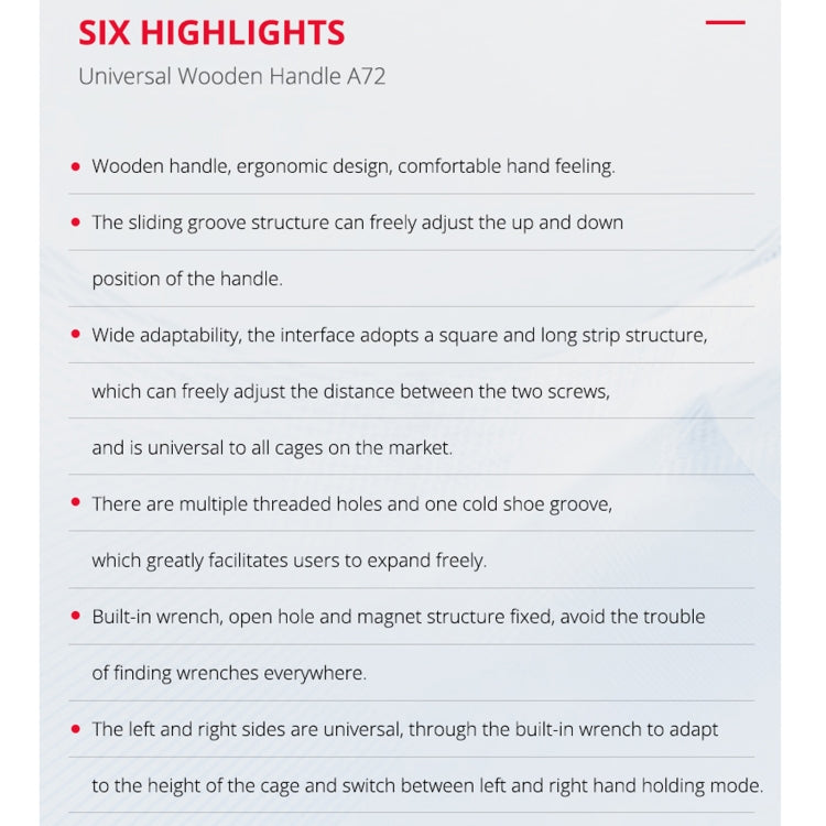 YELANGU A72 Universal Camera Wooden Handle - free shipping - PMC TechLife - Order now!