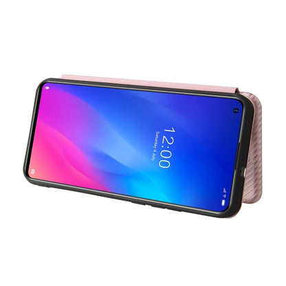 For DOOGEE N30 Carbon Fiber Texture Horizontal Flip TPU + PC + PU Leather Case with Card Slot(Pink) - More Brand by PMC Jewellery | Online Shopping South Africa | PMC Jewellery | Buy Now Pay Later Mobicred