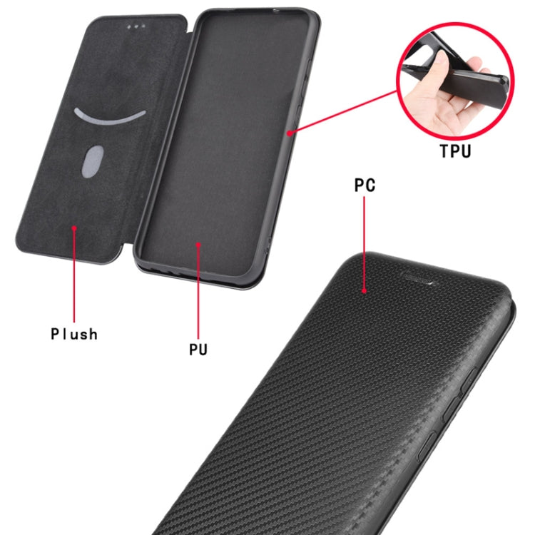 For DOOGEE N30 Carbon Fiber Texture Horizontal Flip TPU + PC + PU Leather Case with Card Slot(Blue) - More Brand by PMC TechLife | Online Shopping South Africa | PMC TechLife | Buy Now Pay Later Mobicred