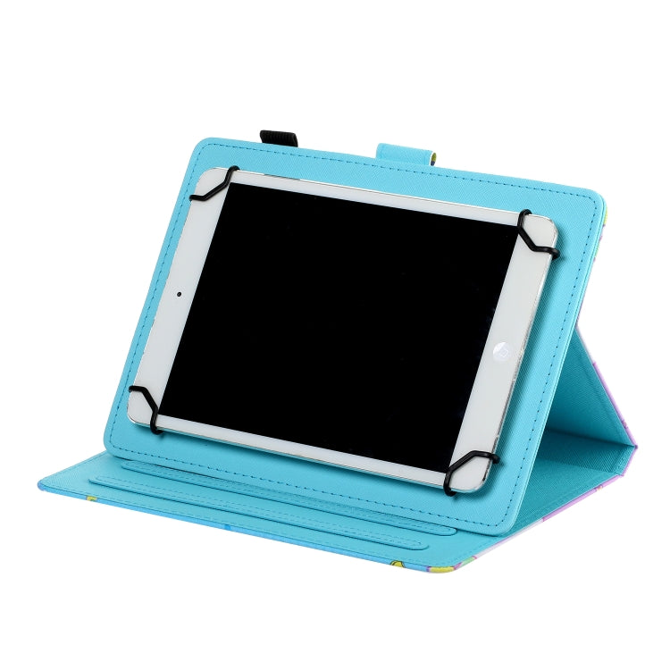 For 10 inch Tablet PC Universal Colored Drawing Horizontal Flip Leather Case with Holder & Card Slots(Butterfly Cat) - 10 - 11 inch by PMC TechLife | Online Shopping South Africa | PMC TechLife | Buy Now Pay Later Mobicred