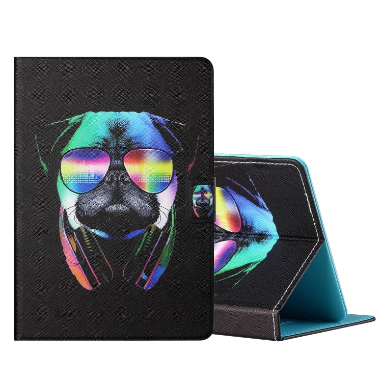 For 10 inch Tablet PC Universal Colored Drawing Horizontal Flip Leather Case with Holder & Card Slots(Eye Dog) - 10 - 11 inch by PMC TechLife | Online Shopping South Africa | PMC TechLife | Buy Now Pay Later Mobicred