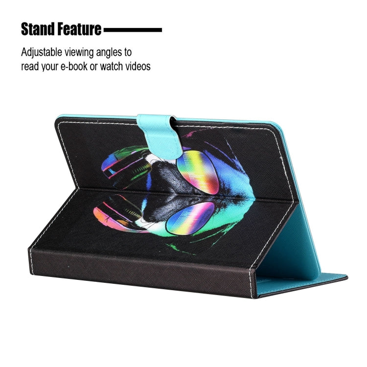 For 10 inch Tablet PC Universal Colored Drawing Horizontal Flip Leather Case with Holder & Card Slots(Eye Dog) - 10 - 11 inch by PMC TechLife | Online Shopping South Africa | PMC TechLife | Buy Now Pay Later Mobicred