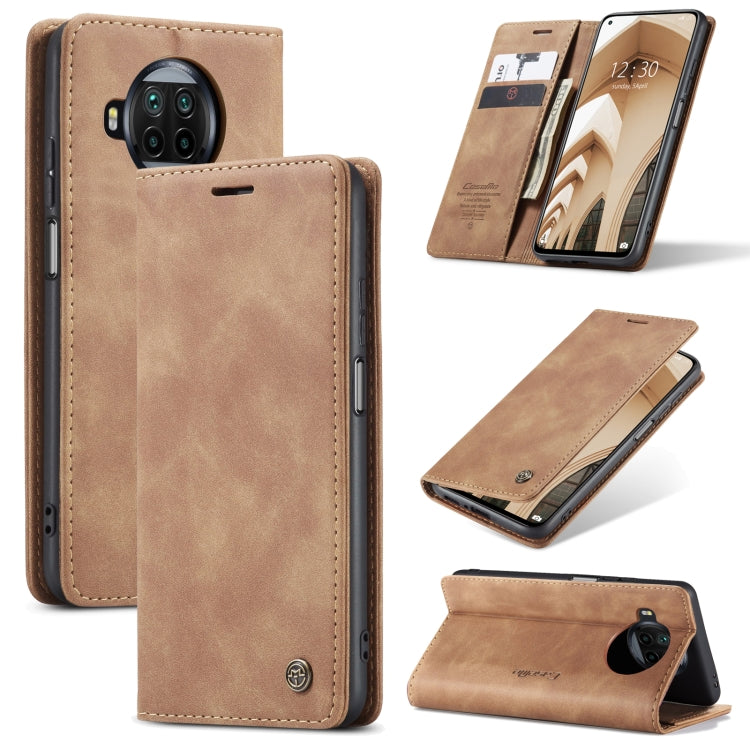 For Xiaomi Mi 10T Lite 5G CaseMe-013 Multifunctional Retro Frosted Horizontal Flip Leather Case with Card Slot & Holder & Wallet(Brown) - Xiaomi Cases by CaseMe | Online Shopping South Africa | PMC Jewellery | Buy Now Pay Later Mobicred