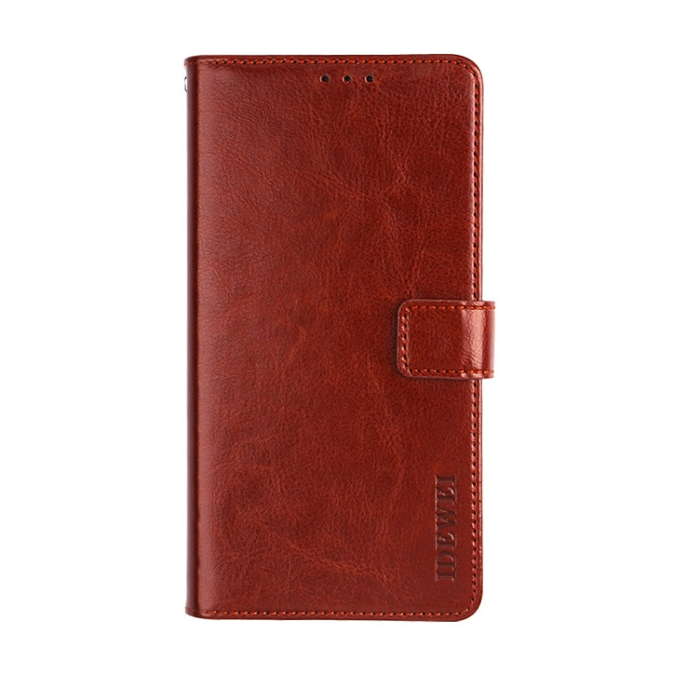 For Cubot C30 idewei Crazy Horse Texture Horizontal Flip Leather Case with Holder & Card Slots & Wallet(Brown) - More Brand by idewei | Online Shopping South Africa | PMC Jewellery | Buy Now Pay Later Mobicred