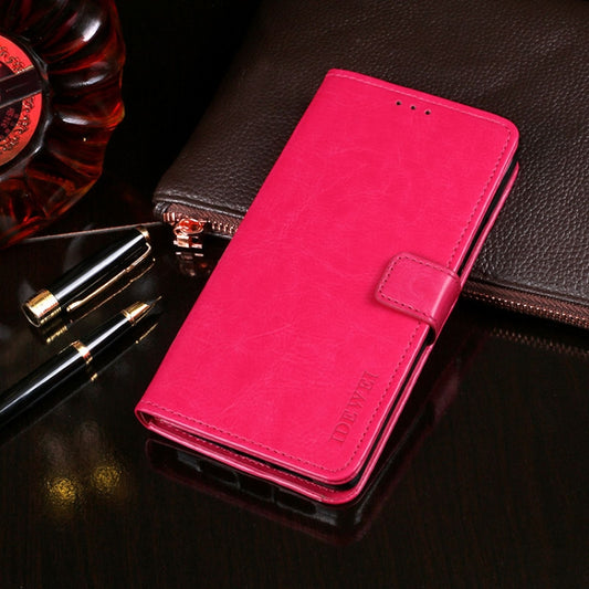 For Cubot C30 idewei Crazy Horse Texture Horizontal Flip Leather Case with Holder & Card Slots & Wallet(Rose Red) - More Brand by idewei | Online Shopping South Africa | PMC Jewellery | Buy Now Pay Later Mobicred