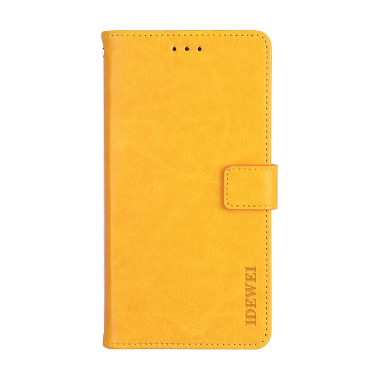 For Cubot C30 idewei Crazy Horse Texture Horizontal Flip Leather Case with Holder & Card Slots & Wallet(Yellow) - More Brand by idewei | Online Shopping South Africa | PMC Jewellery | Buy Now Pay Later Mobicred