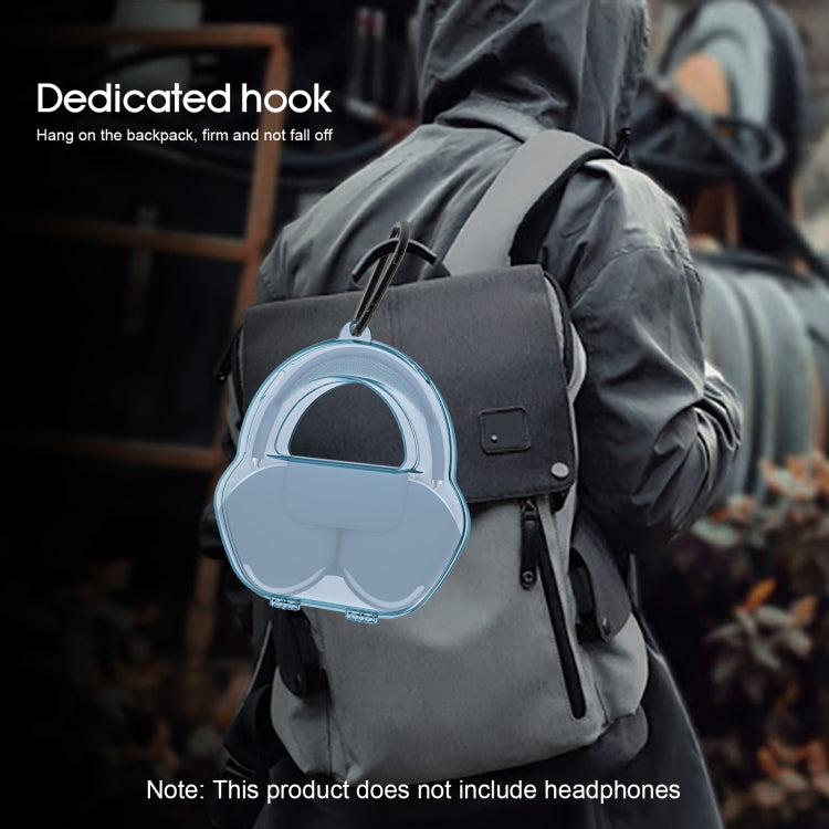 PP Jelly Color Headphone Protective Case for AirPods Max, with Hook(Blue) - free shipping - PMC TechLife - Order now!