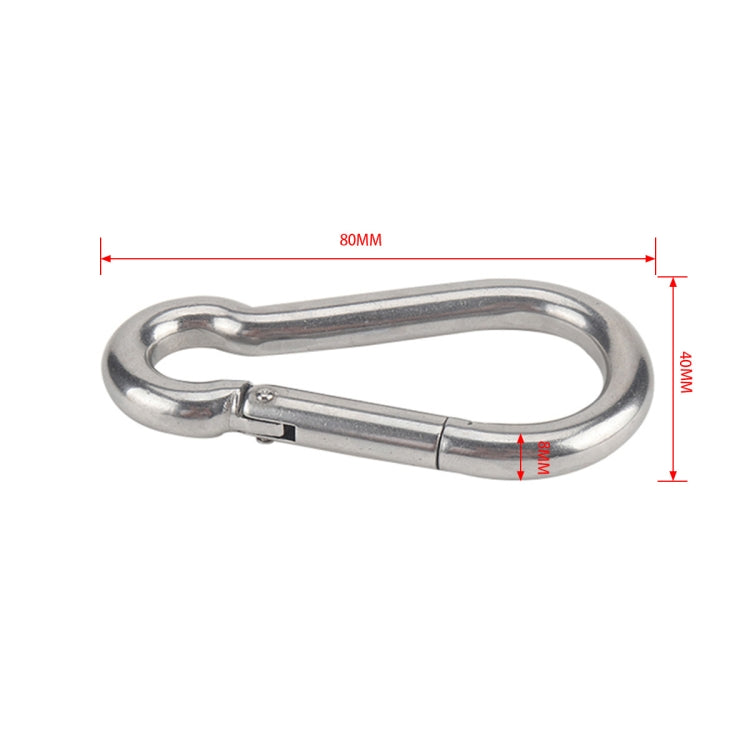 RV Trailer Spring Safety Rope Breakaway Cable, Safety Buckle Size:M8 x 80mm(Dark Grey) - Towing Bars by PMC TechLife | Online Shopping South Africa | PMC TechLife | Buy Now Pay Later Mobicred