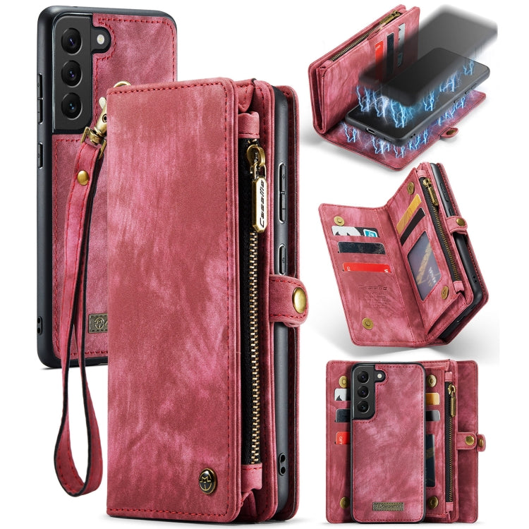 For Samsung Galaxy S21 5G CaseMe-008 Detachable Multifunctional Flip Leather Phone Case(Red) - free shipping - PMC Jewellery - Order now!
