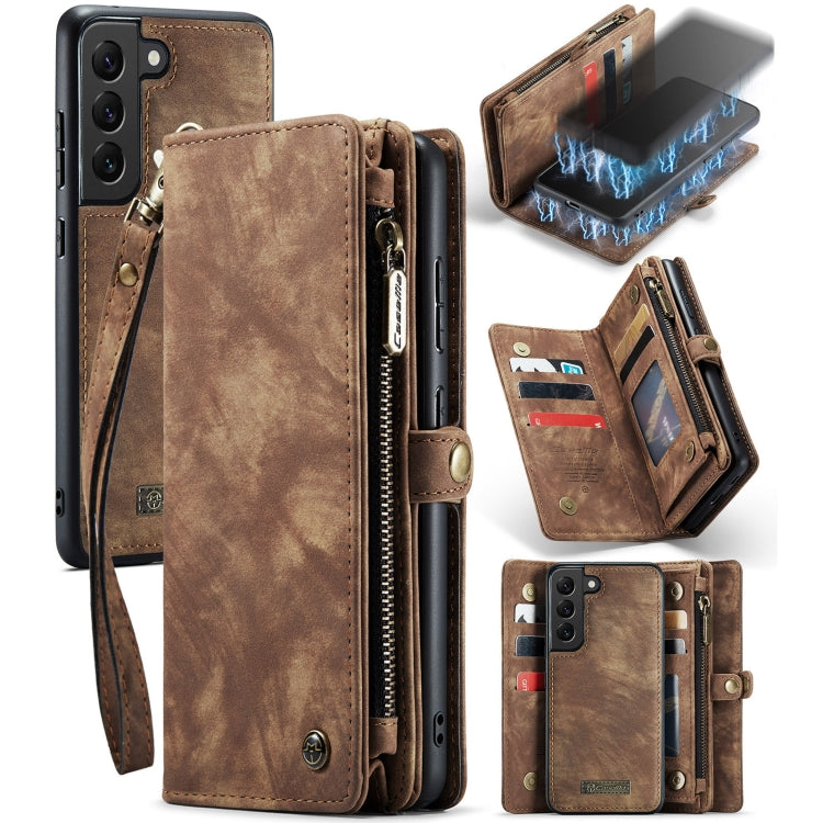 For Samsung Galaxy S21 5G CaseMe-008 Detachable Multifunctional Flip Leather Phone Case(Brown) - Galaxy S21 5G Cases by CaseMe | Online Shopping South Africa | PMC Jewellery | Buy Now Pay Later Mobicred