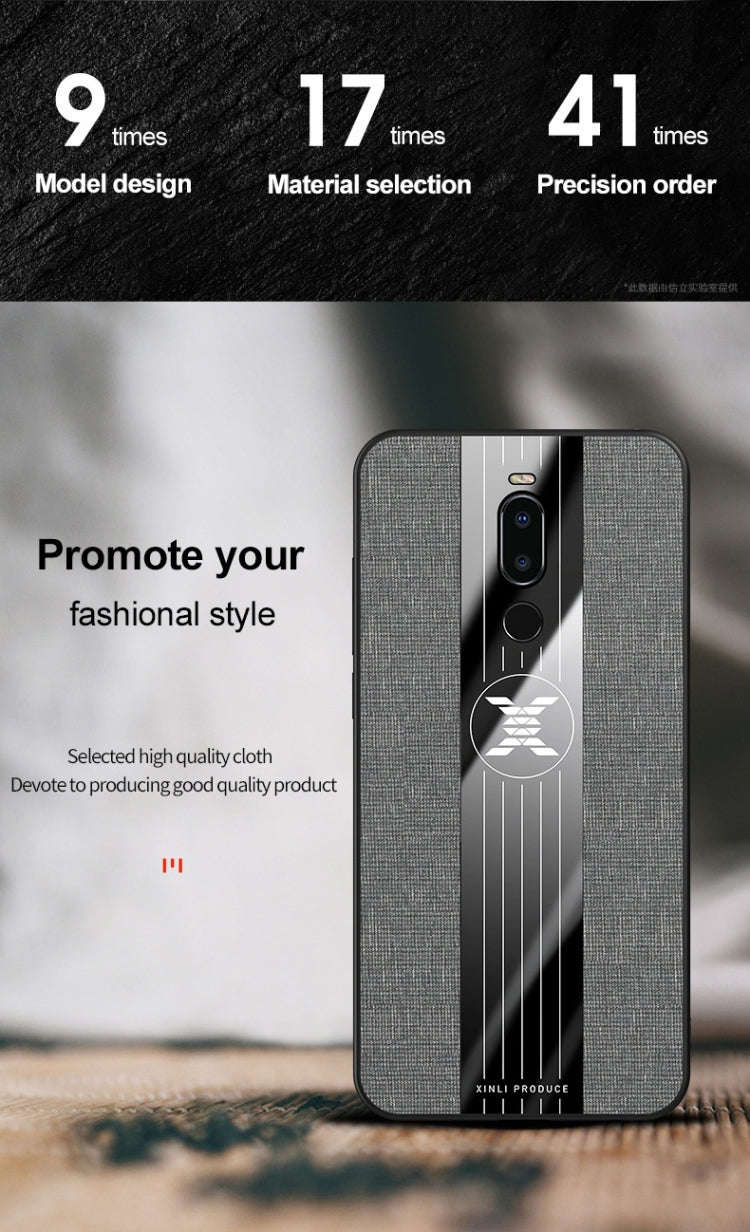 For Meizu Note 8 XINLI Stitching Cloth Texture Shockproof TPU Protective Case(Grey) - Meizu by XINLI | Online Shopping South Africa | PMC Jewellery | Buy Now Pay Later Mobicred