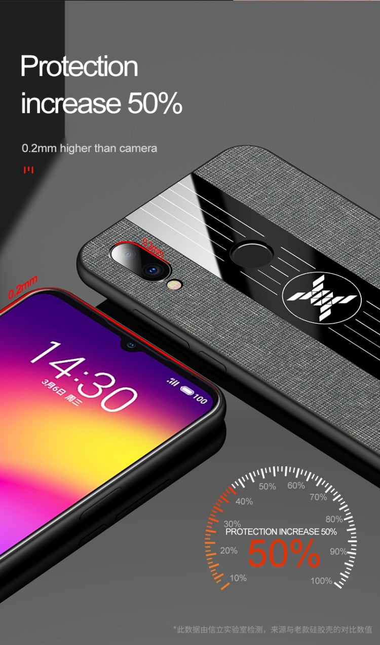 For Meizu Note 9 XINLI Stitching Cloth Texture Shockproof TPU Protective Case(Red) - More Brand by XINLI | Online Shopping South Africa | PMC Jewellery | Buy Now Pay Later Mobicred