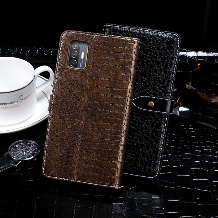 For HTC Desire 21+ idewei Crocodile Texture Horizontal Flip Leather Case with Holder & Card Slots & Wallet(Dark Blue) - More Brand by idewei | Online Shopping South Africa | PMC Jewellery | Buy Now Pay Later Mobicred