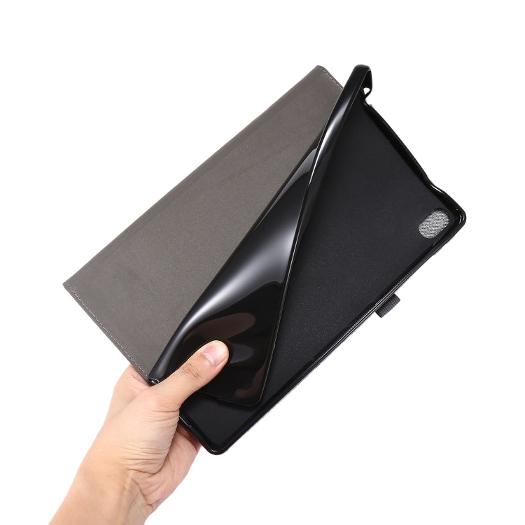 For Lenovo Tab P11 Horizontal Flip TPU + Fabric PU Leather Protective Case with Name Card Clip(Dark Blue) - Lenovo by PMC TechLife | Online Shopping South Africa | PMC TechLife | Buy Now Pay Later Mobicred