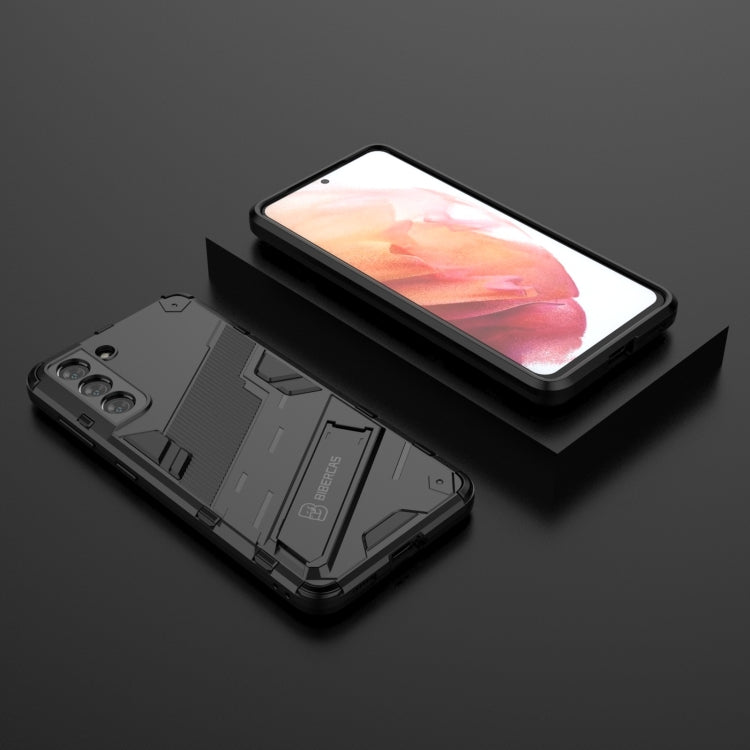 For Samsung Galaxy S21 5G Punk Armor 2 in 1 PC + TPU Shockproof Case with Invisible Holder(Black) - Galaxy S21 5G Cases by PMC TechLife | Online Shopping South Africa | PMC TechLife
