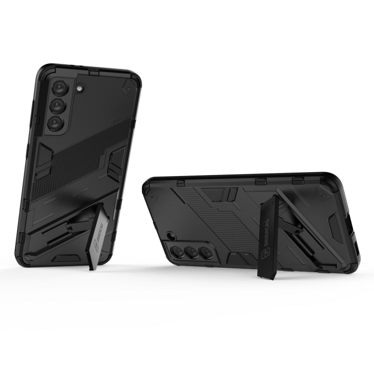 For Samsung Galaxy S21 5G Punk Armor 2 in 1 PC + TPU Shockproof Case with Invisible Holder(Black) - Galaxy S21 5G Cases by PMC TechLife | Online Shopping South Africa | PMC TechLife