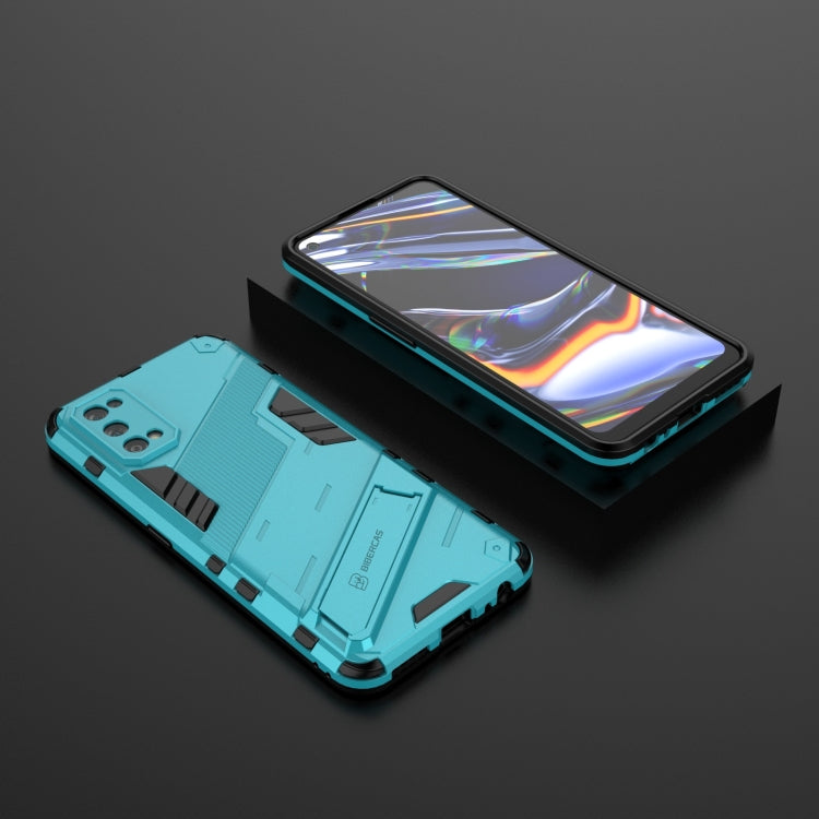 For OPPO Realme 7 Pro Punk Armor 2 in 1 PC + TPU Shockproof Case with Invisible Holder(Blue) - Realme Cases by PMC Jewellery | Online Shopping South Africa | PMC Jewellery | Buy Now Pay Later Mobicred