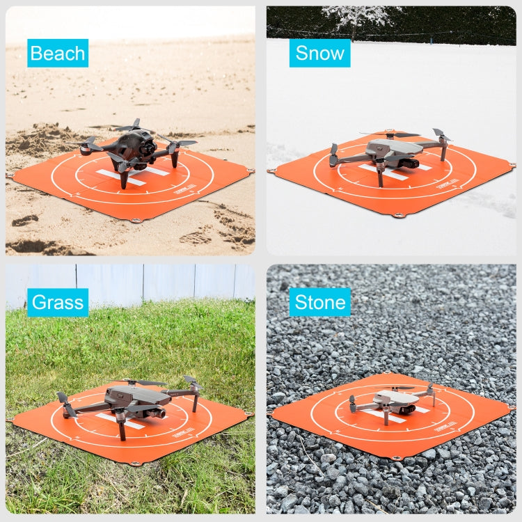 STARTRC 1109143 50cm Portable Drone Universal Foldable Square Parking Apron Landing Pad for DJI FPV / mini 2 / Mavic Air 2 / Air 2S(Orange+Blue) -  by STARTRC | Online Shopping South Africa | PMC Jewellery | Buy Now Pay Later Mobicred