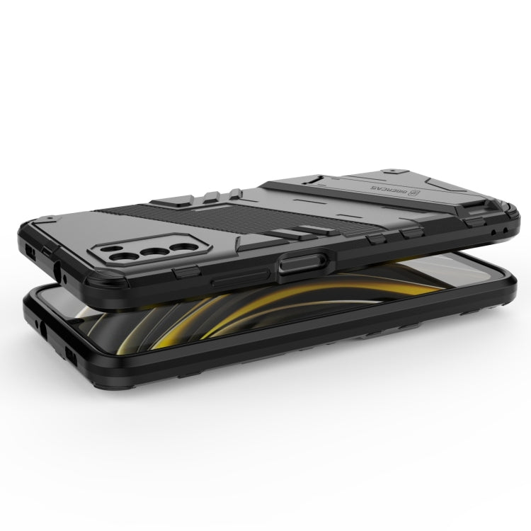 For Xiaomi Poco M3 Punk Armor 2 in 1 PC + TPU Shockproof Case with Invisible Holder(Red) - Xiaomi Cases by PMC TechLife | Online Shopping South Africa | PMC TechLife | Buy Now Pay Later Mobicred