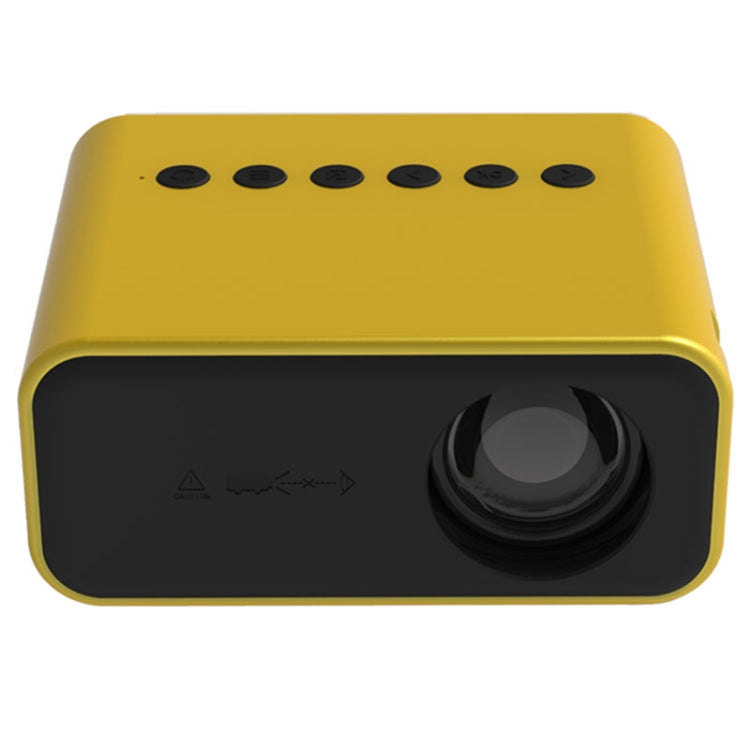 T500 1920x1080P 80 Lumens Portable Mini Home Theater LED HD Digital Projector With Remote Control & Adaptor(Yellow) - free shipping - PMC Jewellery - Order now!