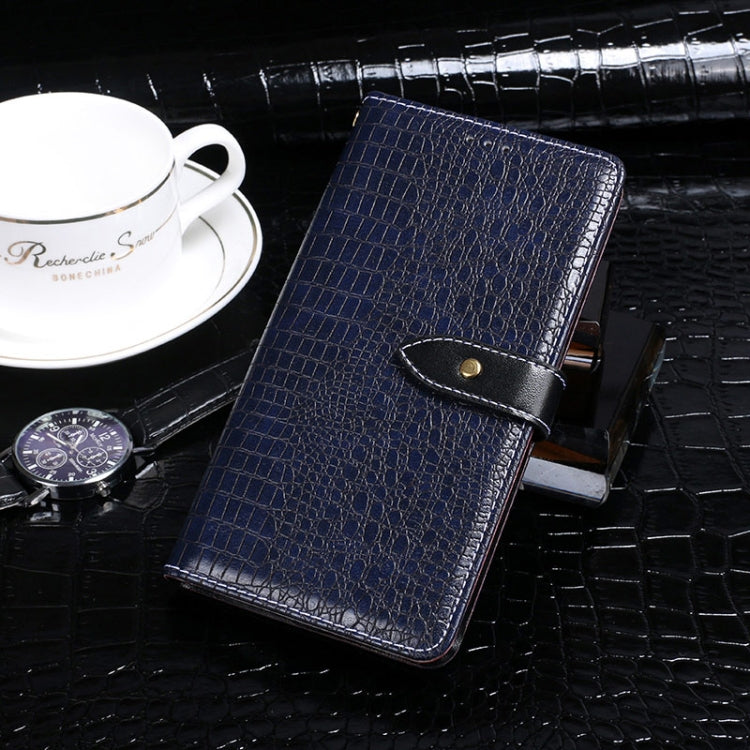 For Blackview A80 Plus idewei Crocodile Texture Horizontal Flip Leather Case with Holder & Card Slots & Wallet(Dark Blue) - More Brand by idewei | Online Shopping South Africa | PMC TechLife | Buy Now Pay Later Mobicred