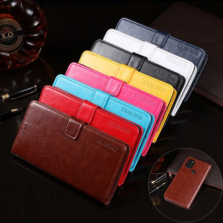 For Blackview A70 idewei Crazy Horse Texture Horizontal Flip Leather Case with Holder & Card Slots & Wallet(Sky Blue) - More Brand by idewei | Online Shopping South Africa | PMC TechLife | Buy Now Pay Later Mobicred