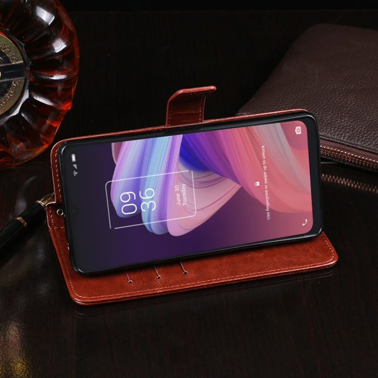 For TCL 10 SE idewei Crazy Horse Texture Horizontal Flip Leather Case with Holder & Card Slots & Wallet(Red) - free shipping - PMC Jewellery - Order now!