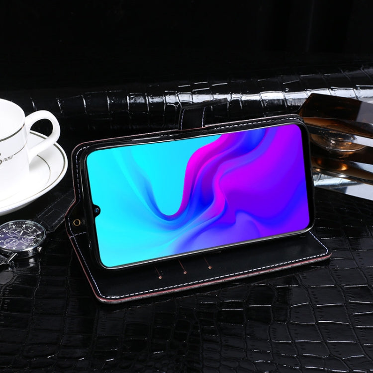 For Blackview A80S idewei Crocodile Texture Horizontal Flip Leather Case with Holder & Card Slots & Wallet(Dark Brown) - More Brand by idewei | Online Shopping South Africa | PMC TechLife | Buy Now Pay Later Mobicred