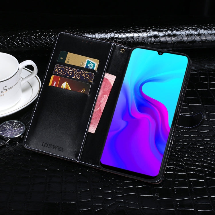 For Blackview A80S idewei Crocodile Texture Horizontal Flip Leather Case with Holder & Card Slots & Wallet(Dark Brown) - More Brand by idewei | Online Shopping South Africa | PMC TechLife | Buy Now Pay Later Mobicred